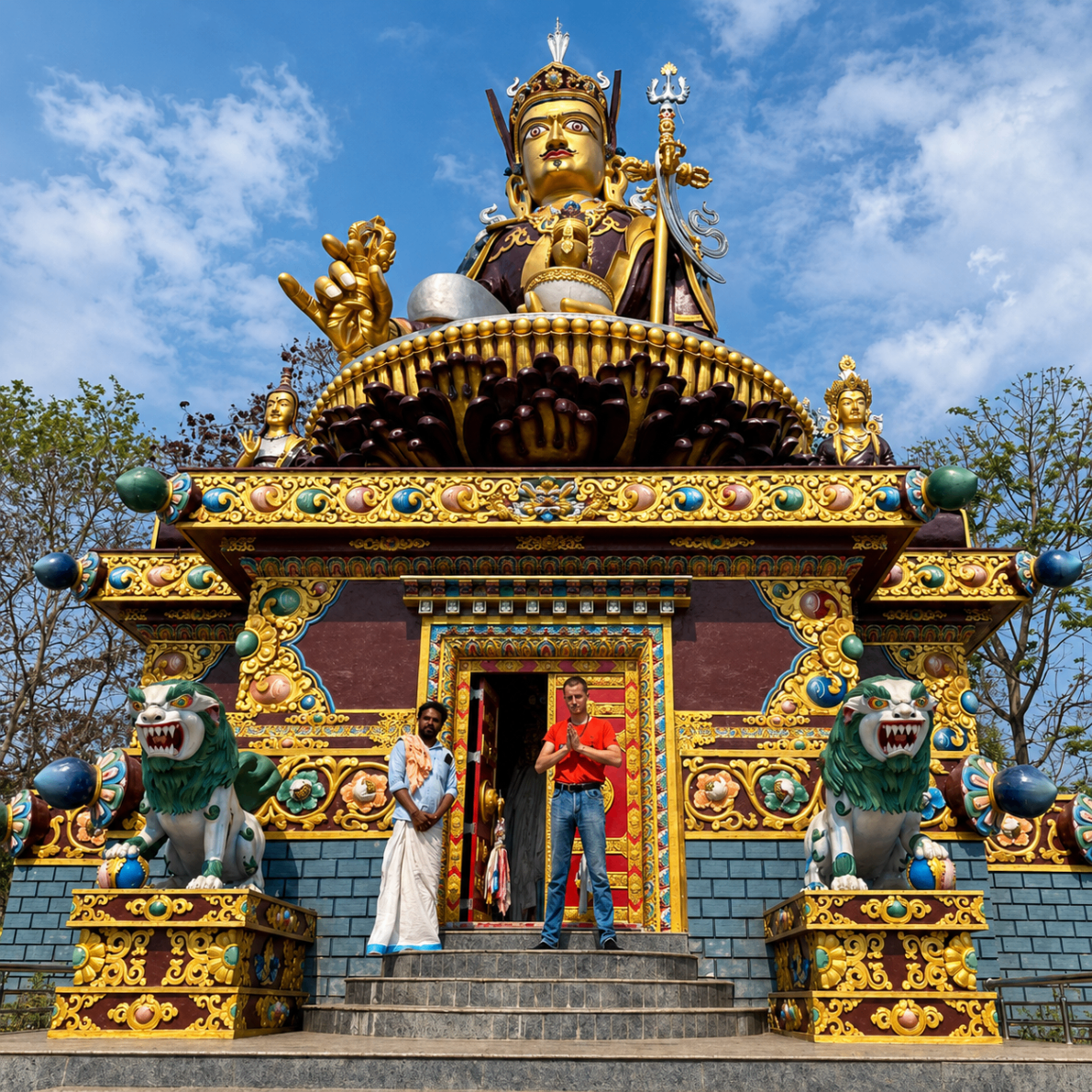 Padmasambhava temple and guru statue, visited by Valentin Roganov