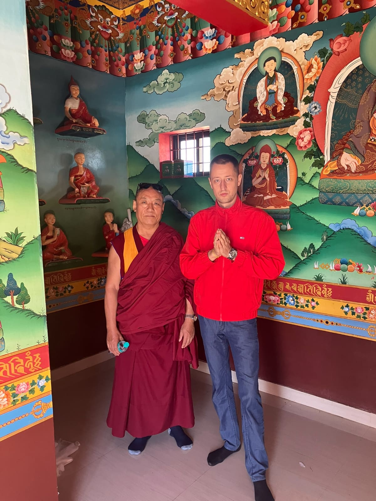 Valentin Roganov with a Tibetan lama